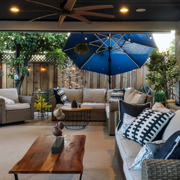Converted outdoor living space by Asher Brothers Construction.